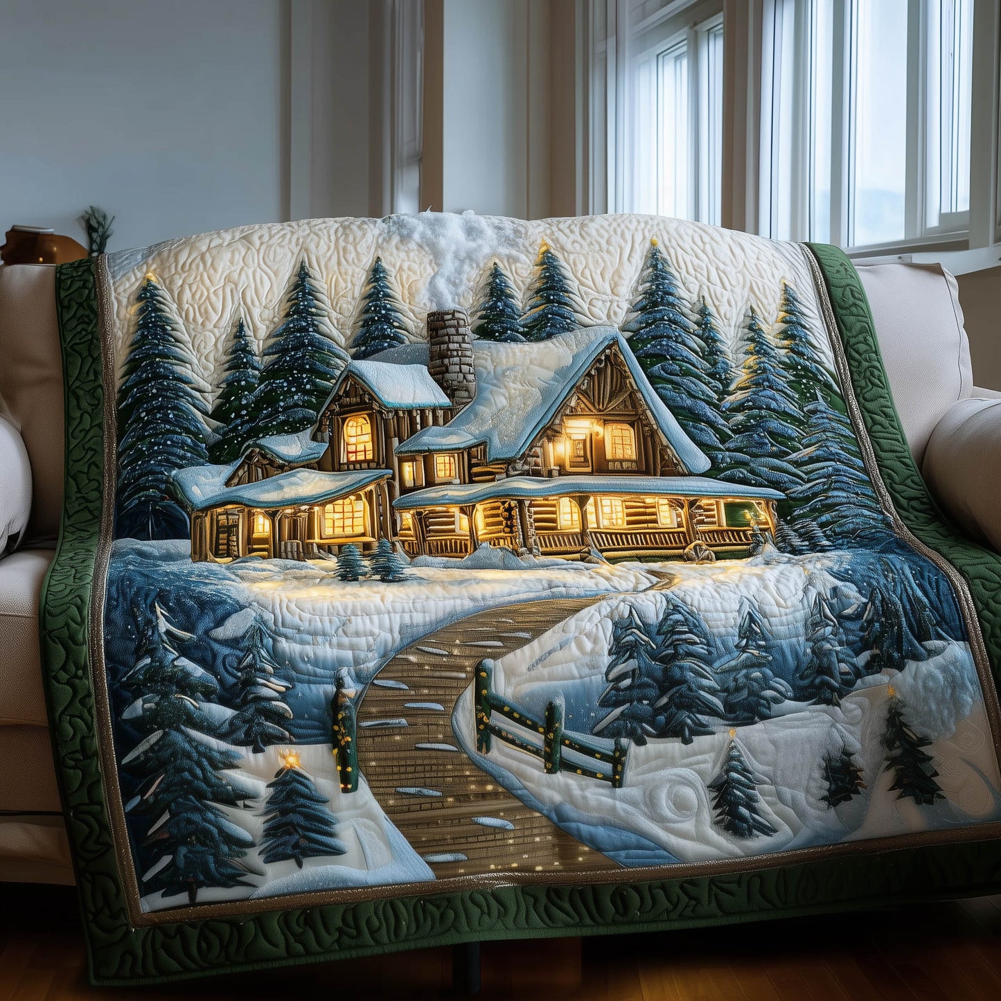 Snow Cabin Quilted Blanket GFTONT5505