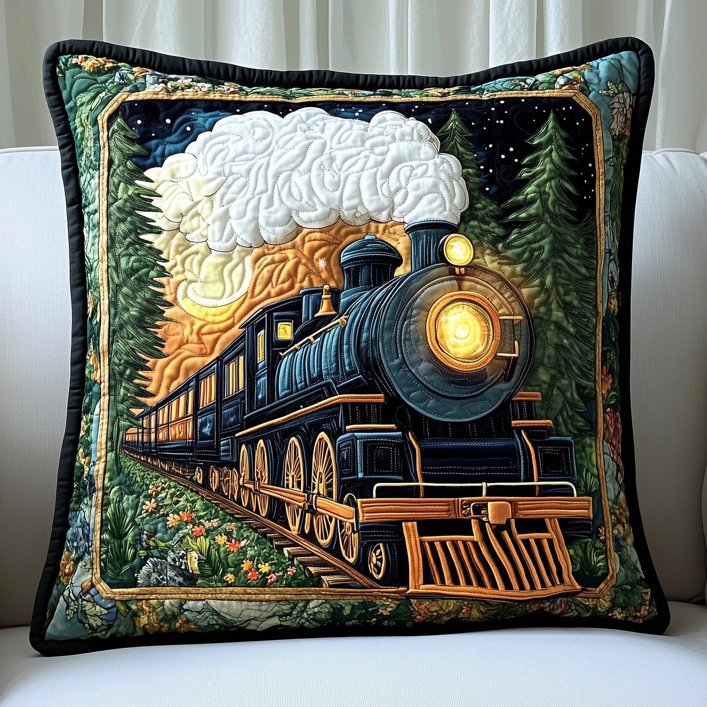 Midnight RailDream Quilted Pillow Case GFTONT550