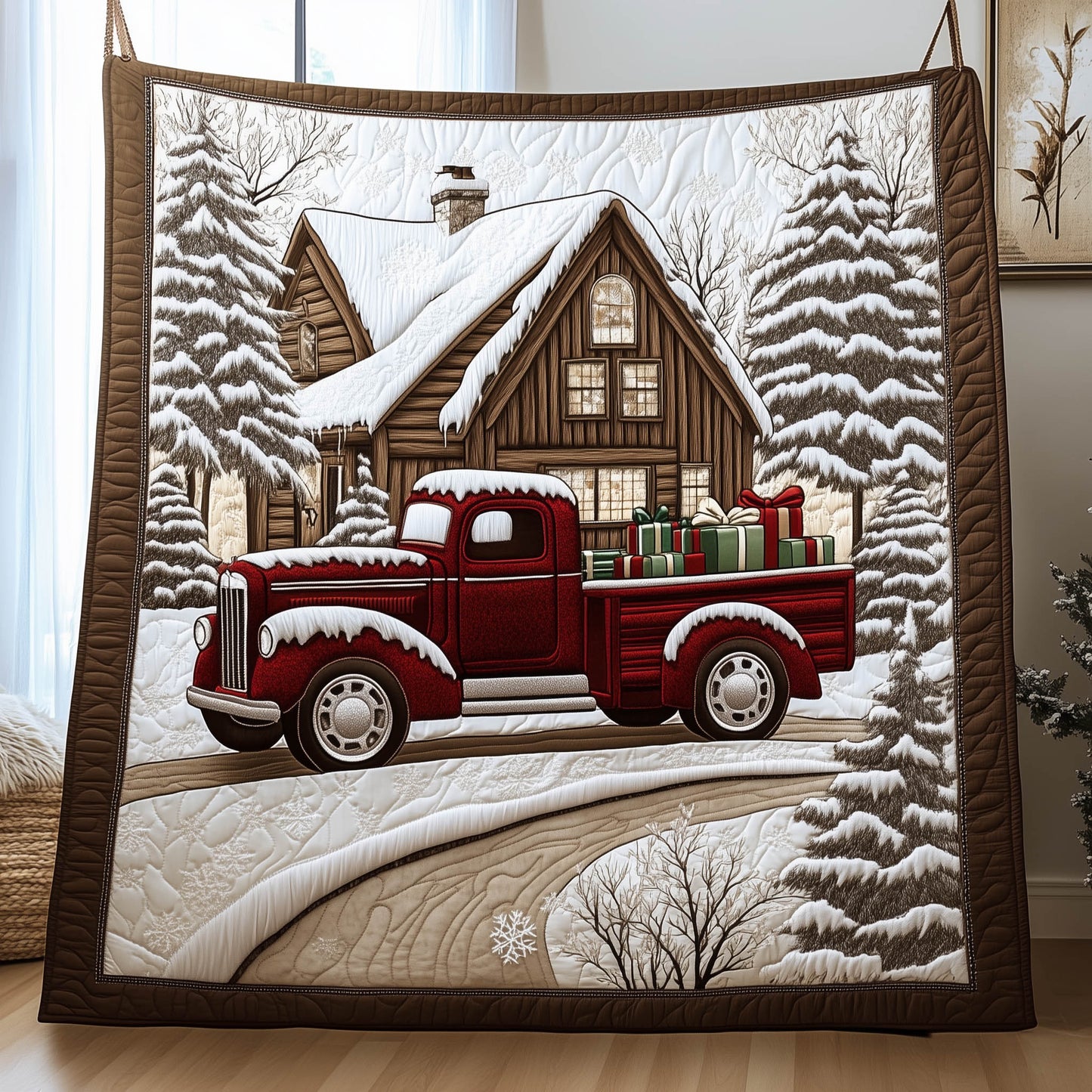 Snowy Christmas Quilted Blanket GFTONT5510