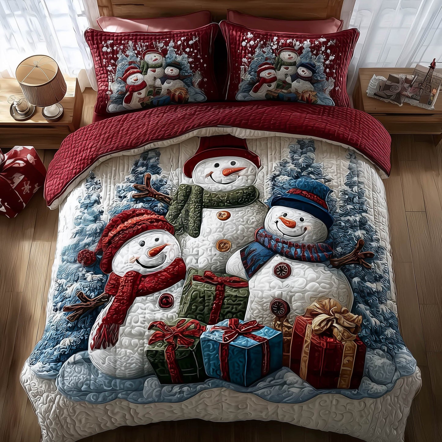 Yuletide Snowman Duvet Cover Set GFTONT5525