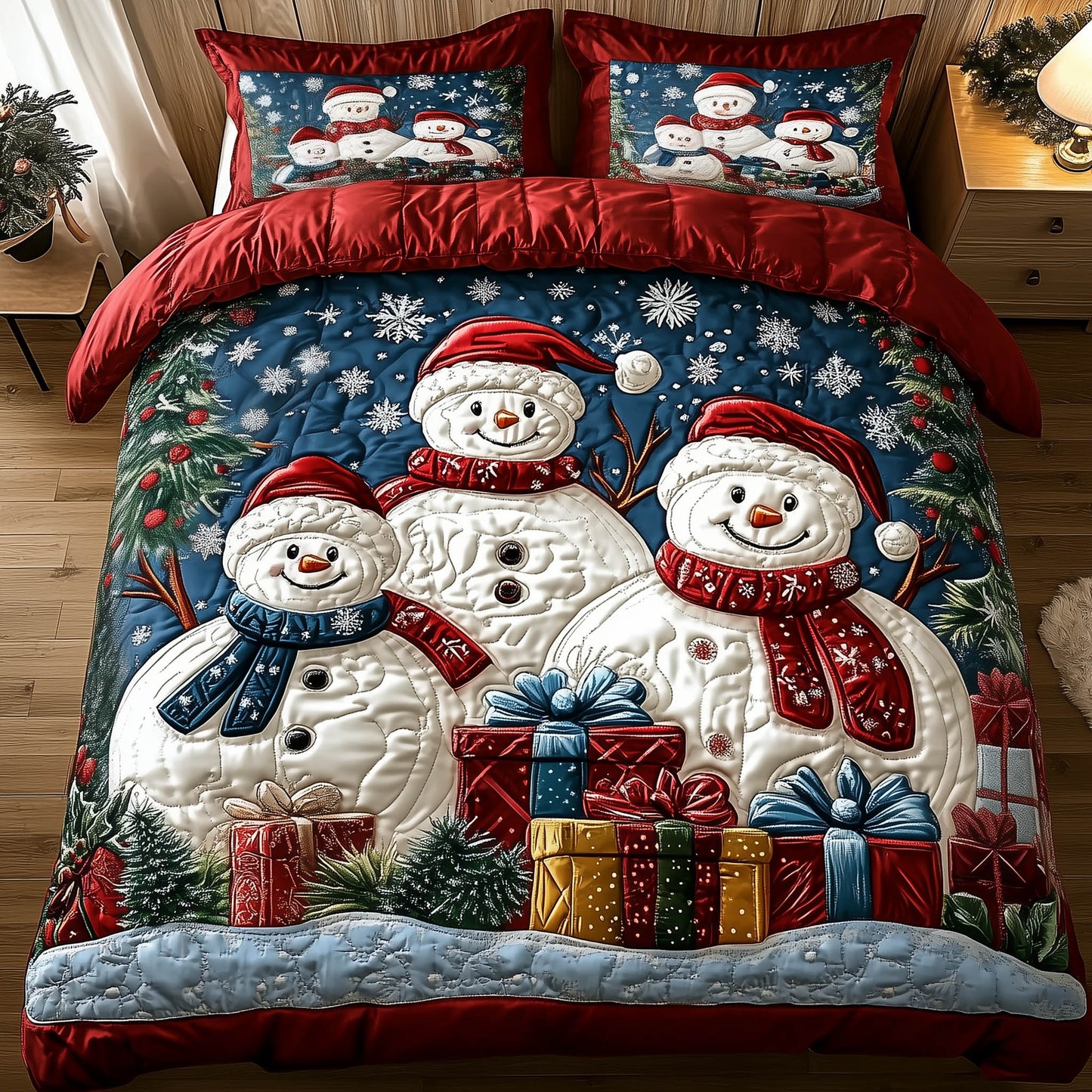 Yuletide Snowman Duvet Cover Set GFTONT5526
