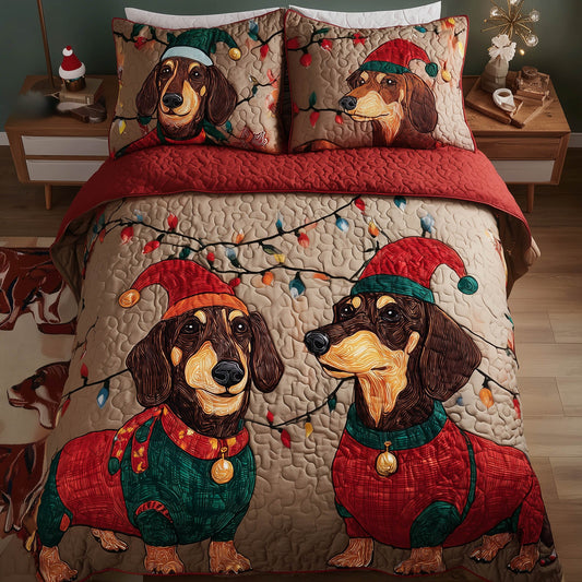 Christmas Dachshund Duvet Cover Set GFTONT5529