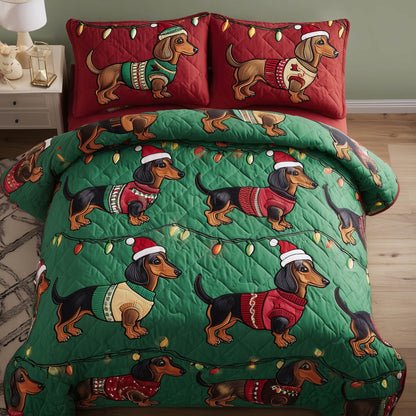 Christmas Dachshund Duvet Cover Set GFTONT5531