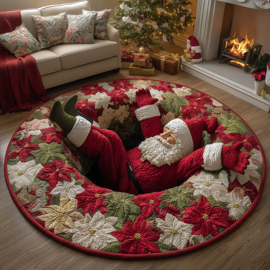 Christmas Santa Quilted Round Mat GFTONT5543