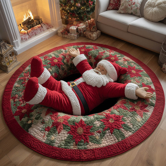 Christmas Santa Quilted Round Mat GFTONT5544