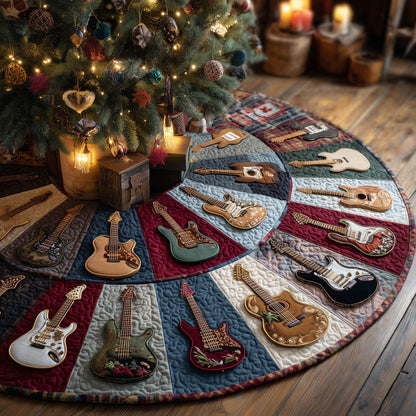 Funky Guitar Quilted Tree Skirt GFTONT5549