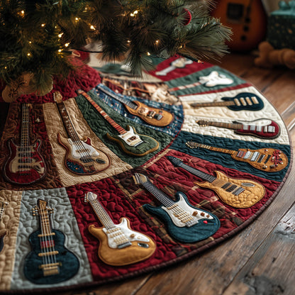 Funky Guitar Quilted Tree Skirt GFTONT5550