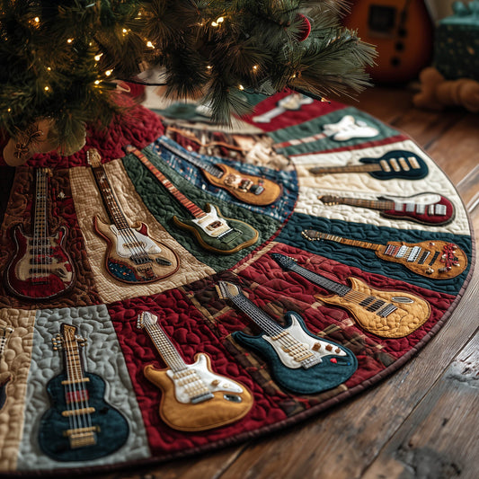 Funky Guitar Quilted Tree Skirt GFTONT5550