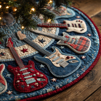 Stylish Guitarist Quilted Tree Skirt GFTONT5552