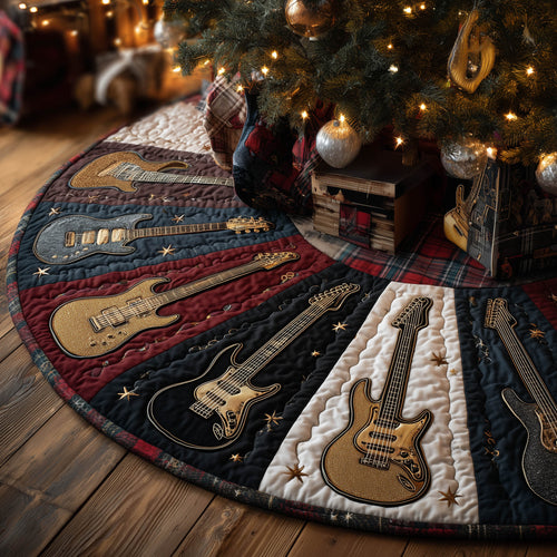 Melodic Guitar Quilted Tree Skirt GFTONT5556