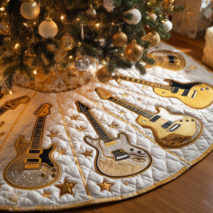 Melodic Guitar Quilted Tree Skirt GFTONT5557