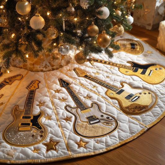 Melodic Guitar Quilted Tree Skirt GFTONT5557