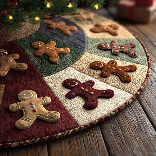 Gingerbread Man Quilted Tree Skirt GFTONT5560