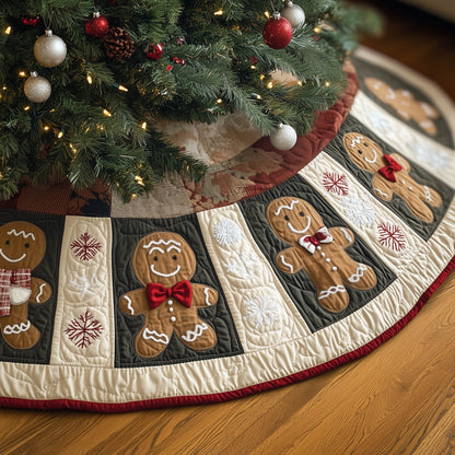 Gingerbread Man Quilted Tree Skirt GFTONT5561