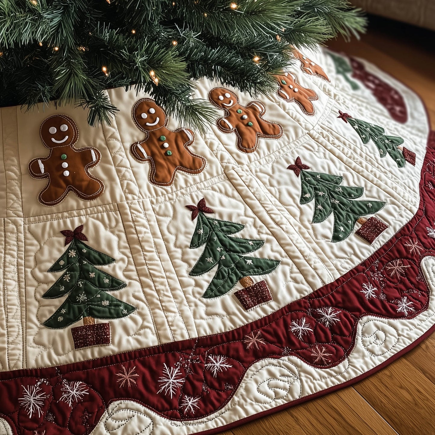 Christmas Cookies Quilted Tree Skirt GFTONT5567