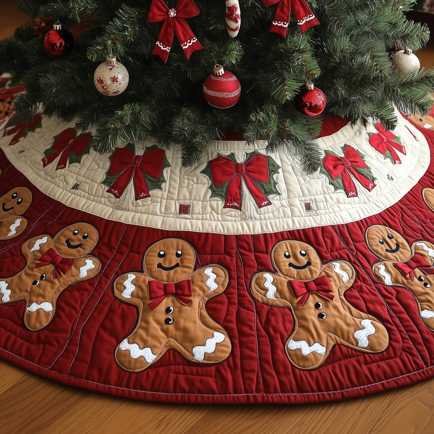 Christmas Cookies Quilted Tree Skirt GFTONT5568
