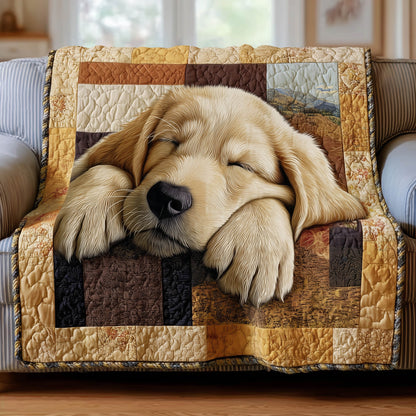 Golden Christmas Quilted Blanket GFTONT5574