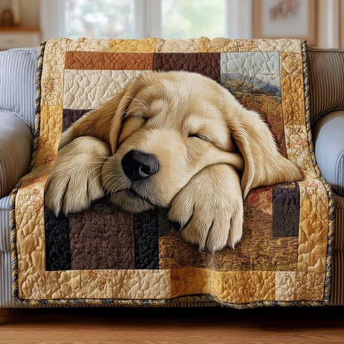 Golden Christmas Quilted Blanket GFTONT5574