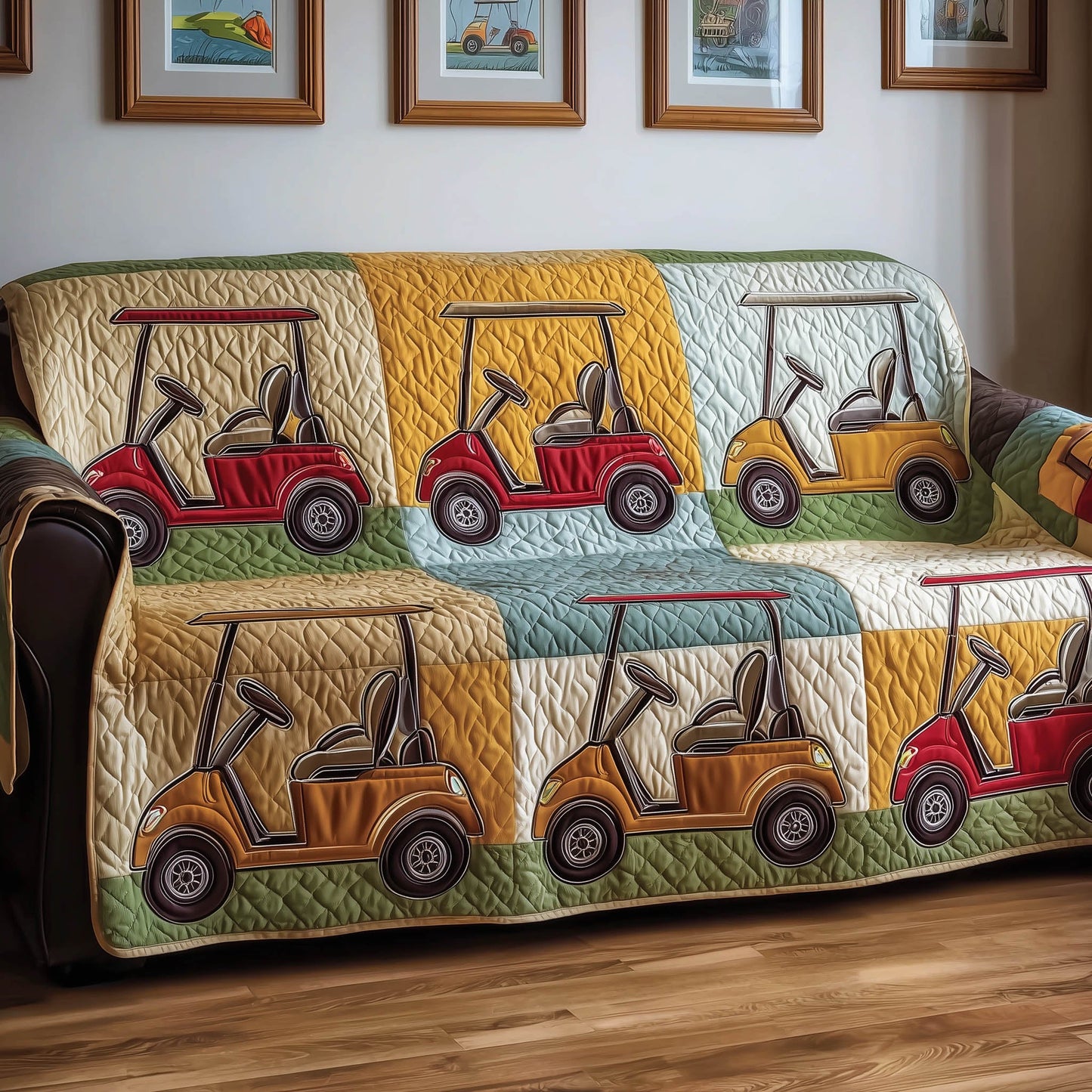 Golf Cart Quilted Sofa Cover GFTONT5581