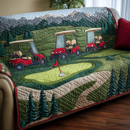 Golf Course Quilted Sofa Cover GFTONT5584