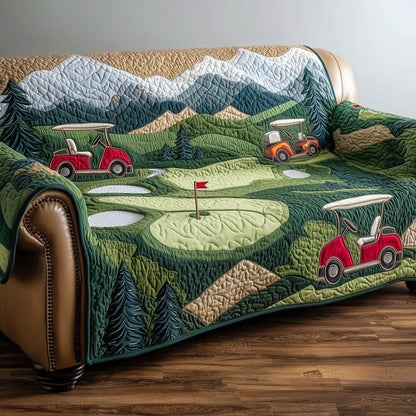 Golf Course Quilted Sofa Cover GFTONT5585