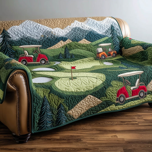 Golf Course Quilted Sofa Cover GFTONT5585