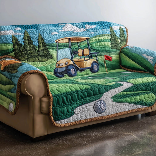 Golf Course Quilted Sofa Cover GFTONT5586