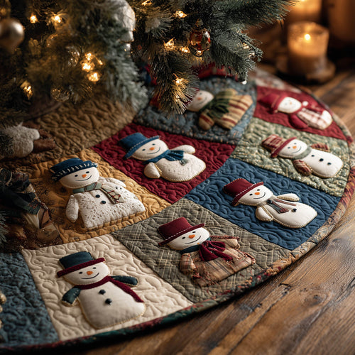 Festive Snowman Quilted Tree Skirt GFTONT5610