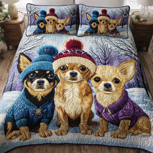Yuletide Chihuahua Duvet Cover Set GFTONT5743