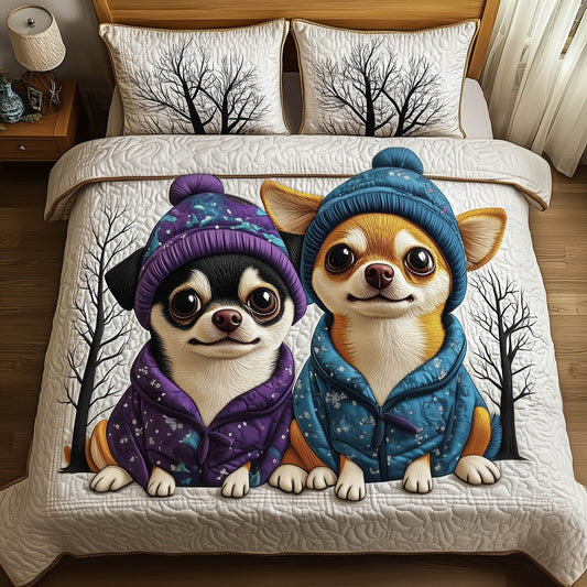 Yuletide Chihuahua Duvet Cover Set GFTONT5744