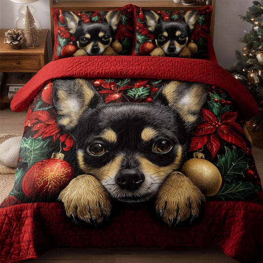 Yuletide Chihuahua Duvet Cover Set GFTONT5745