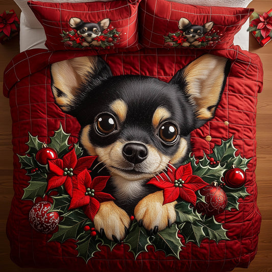 Festive Chihuahua Duvet Cover Set GFTONT5746
