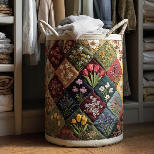 Floral Heaven Quilted Laundry Basket GFTONT5787
