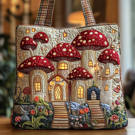 Mushroom Cottage Quilted Tote Bag GFTONT5846