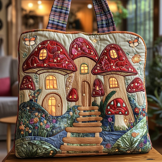 Mushroom Cottage Quilted Tote Bag GFTONT5847