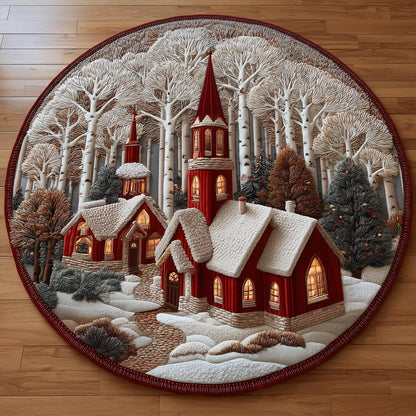 Snow Village Quilted Round Mat GFTONT5850
