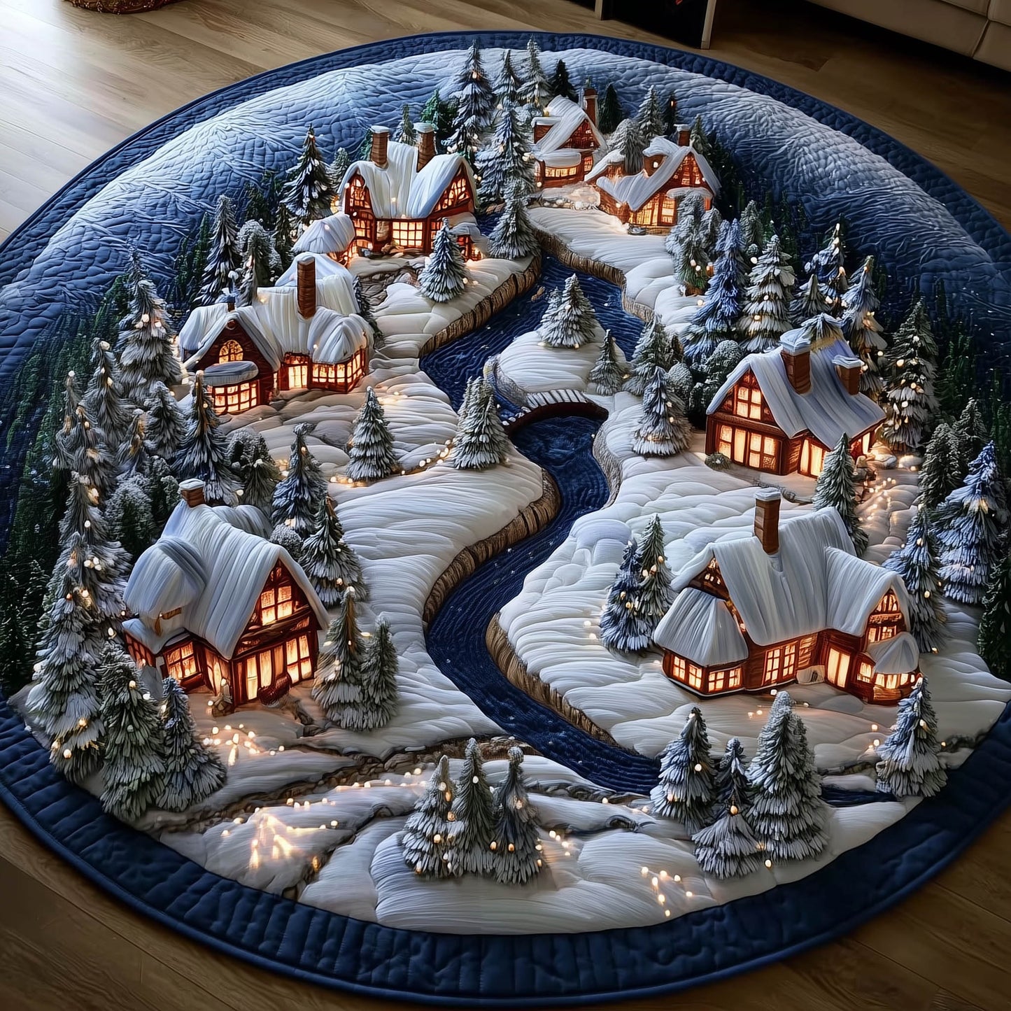 Frosted Land Quilted Round Mat GFTONT5855