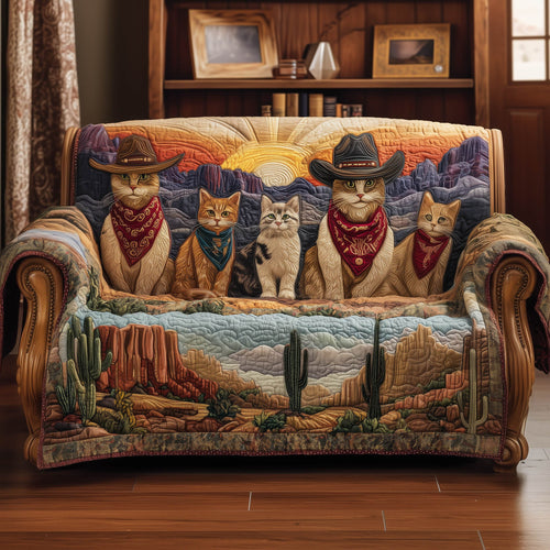 Meowmeow Cowboy Quilted Sofa Cover GFTONT5860