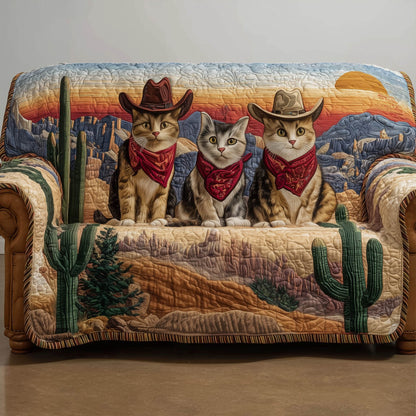 Meowmeow Cowboy Quilted Sofa Cover GFTONT5861