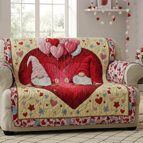 Valentine Gnome Quilted Sofa Cover GFTONT5867