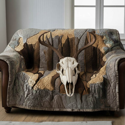 Mystic Deer Skull Quilted Sofa Cover GFTONT5886