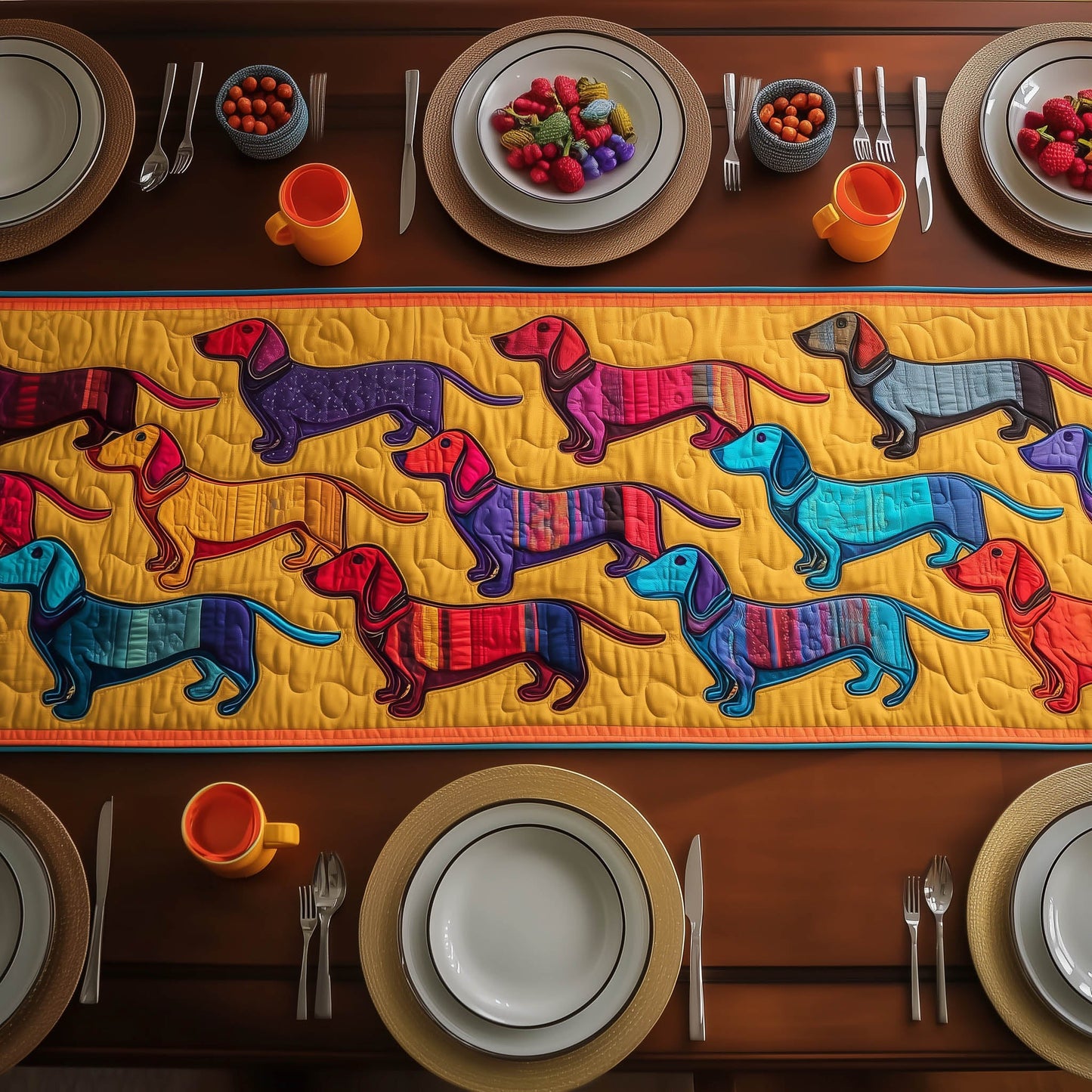 Wiener Gang Quilted Table Runner GFTONT5894