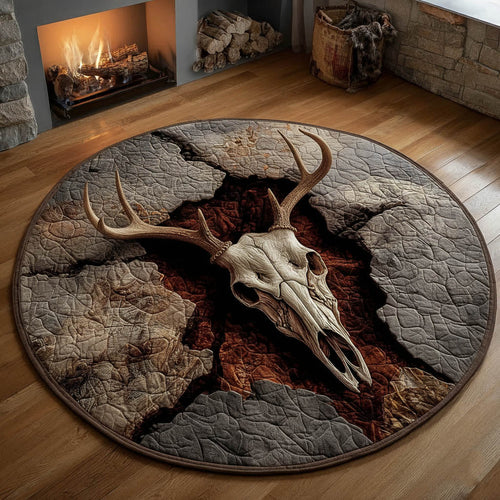 Rustic Antler Quilted Round Mat GFTONT5915