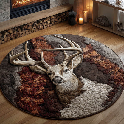 Rustic Deer Quilted Round Mat GFTONT5917