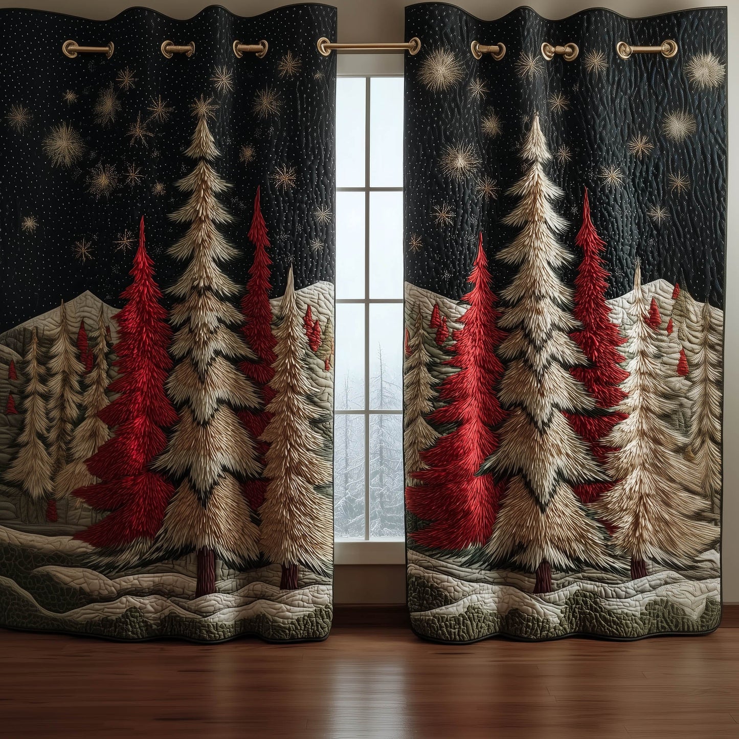 Forest Retreat Quilted Curtains GFTONT5923