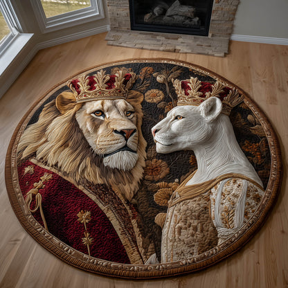 Lion King and Queen Quilted Round Mat GFTONT5933