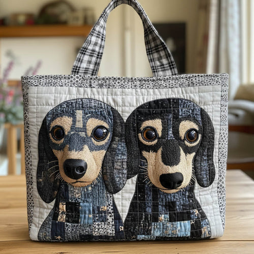 Dachshund Pups Quilted Tote Bag GFTONT5968