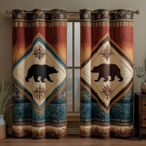 Rustic Paw Quilted Curtains GFTONT5991