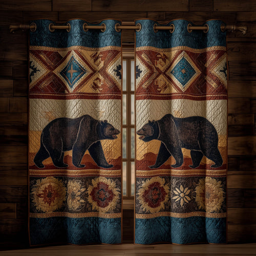 Rustic Paw Quilted Curtains GFTONT5992