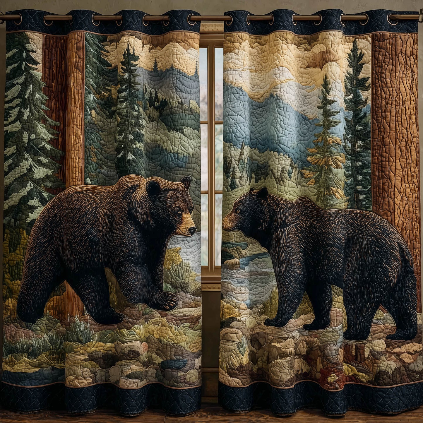 Forest Guardian Quilted Curtains GFTONT5993